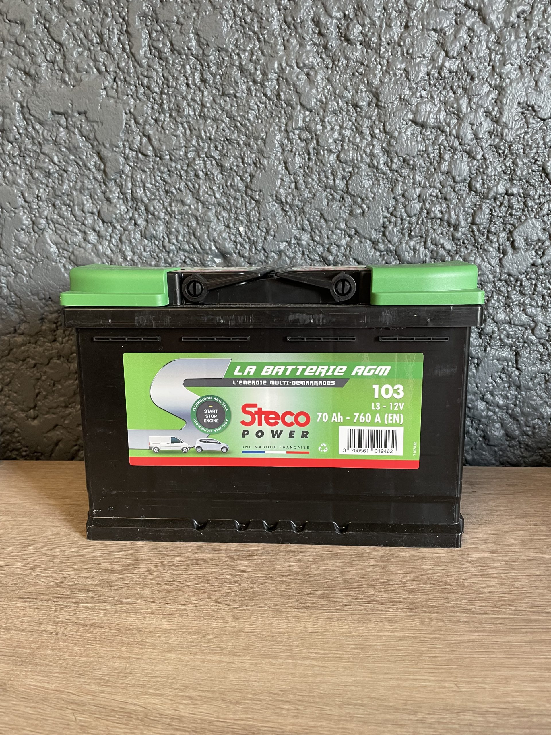 Batterie Stop and Start 12 V 70 Ah 760 A STECO 103